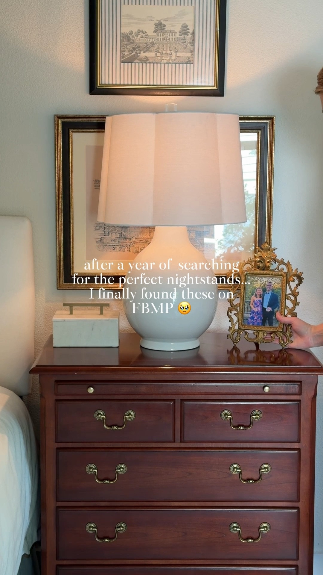 New nightstands I found on Facebook Marketplace! Linked some similar options :) bedding is from Look Linen Co