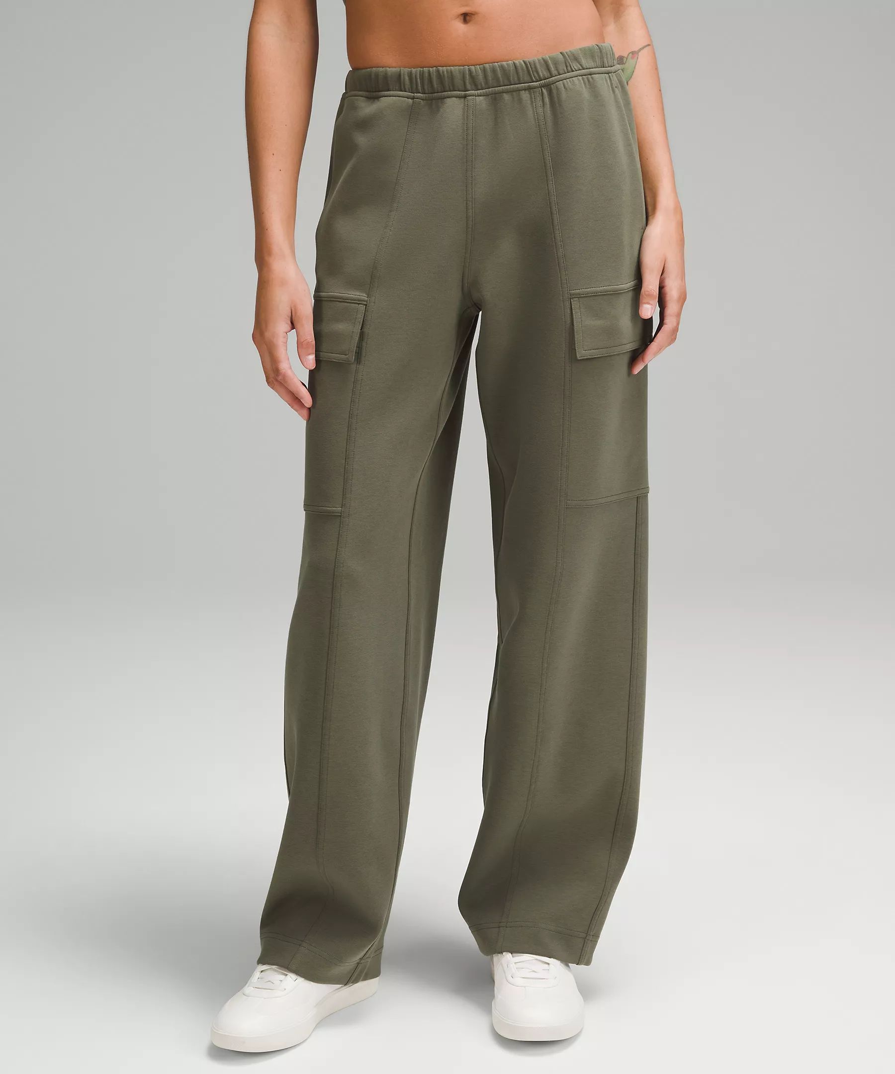 Cotton-Blend Double-Knit Mid-Rise Cargo Pant | Lululemon (US)