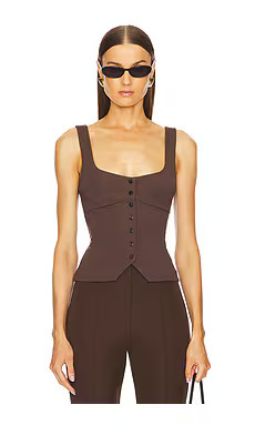L'Academie by Marianna Evonne Top in Chocolate Brown from Revolve.com | Revolve Clothing (Global)