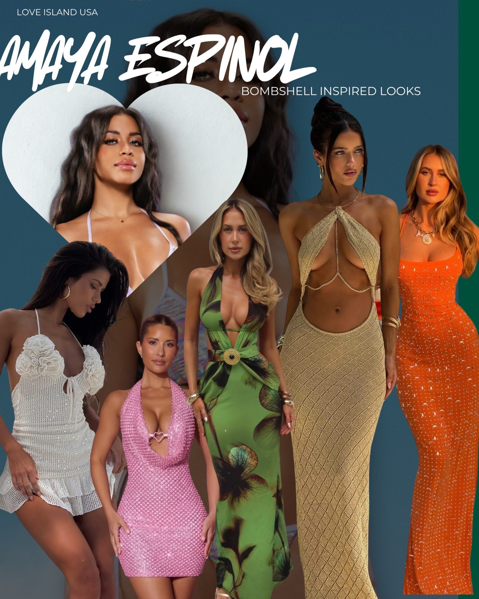 🔥 AMAYA ESPINOL BOMBSHELL INSPIRED LOOKS 🔥
Amaya’s looks on Love Island USA this season? Unmatched. Bold colors, daring cutouts, and curve-hugging glam — every fit is a moment 👏

These dresses are straight out of her villa wardrobe — flirty halters, sparkly minis, and tropical prints that scream bombshell energy 🌴💥

🧡 Everything linked on LTK
💚 Amaya fans, these are for YOU
✨ All under $100 & vacation-ready

#LoveIslandUSA #AmayaEspinol #LTKSeason7 #LoveIslandFashion #BombshellStyle #AmayaInspired #LTKFinds #VacationStyle #IslandGlam #CutoutDress #DateNightLooks #TropicalVibes #LTKUnder100 #LoveIslandLooks

#LTKParties #LTKTravel #LTKSeasonal