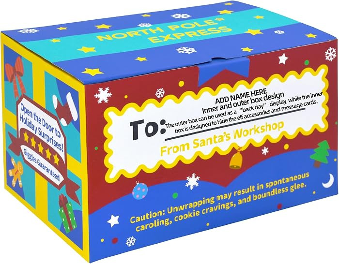 30 Days Elf kit 2025 Christmas Elf Traditions Kits - 130+ Props & 30days theme illustrations Elf ... | Amazon (US)