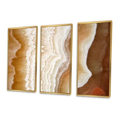 Marbled Stone Layers - 3 Piece Floater Frame Print Set on Canvas | Wayfair North America