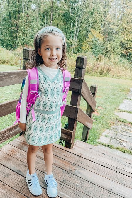 My favorite outfit matching set that my daughter has for the school year! 😍 Nice thick material, school uniform style. 
The white top underneath is cropped style. 
👟 Pairing with her adidas makes this the ultimate style comfort outfit! 
•
#kidsclothing
#girlsclothing
#preppyclothing
#falloutfits
•
•
Plaid | headband | green | st patricks day outfit | Christmas |back to school | First day | Long sleeve | skirt | Marshall’s | adidas | boots | black | white | style dupe | | shoes | sneakers | flats |matchingsets | outfits | ootd | kids |girls | clothing | preppy | prep | casual | cheap | low price | inexpensive | under 50 100 30 |autumn | fall | pumpkin picking 

#LTKkids #LTKfamily #LTKfindsunder50