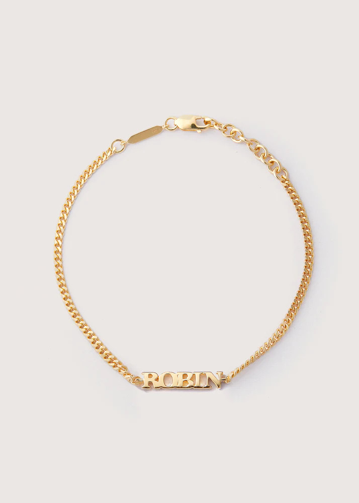 Solid Gold Personalised Name Bracelet (Made To Order) | Otiumberg