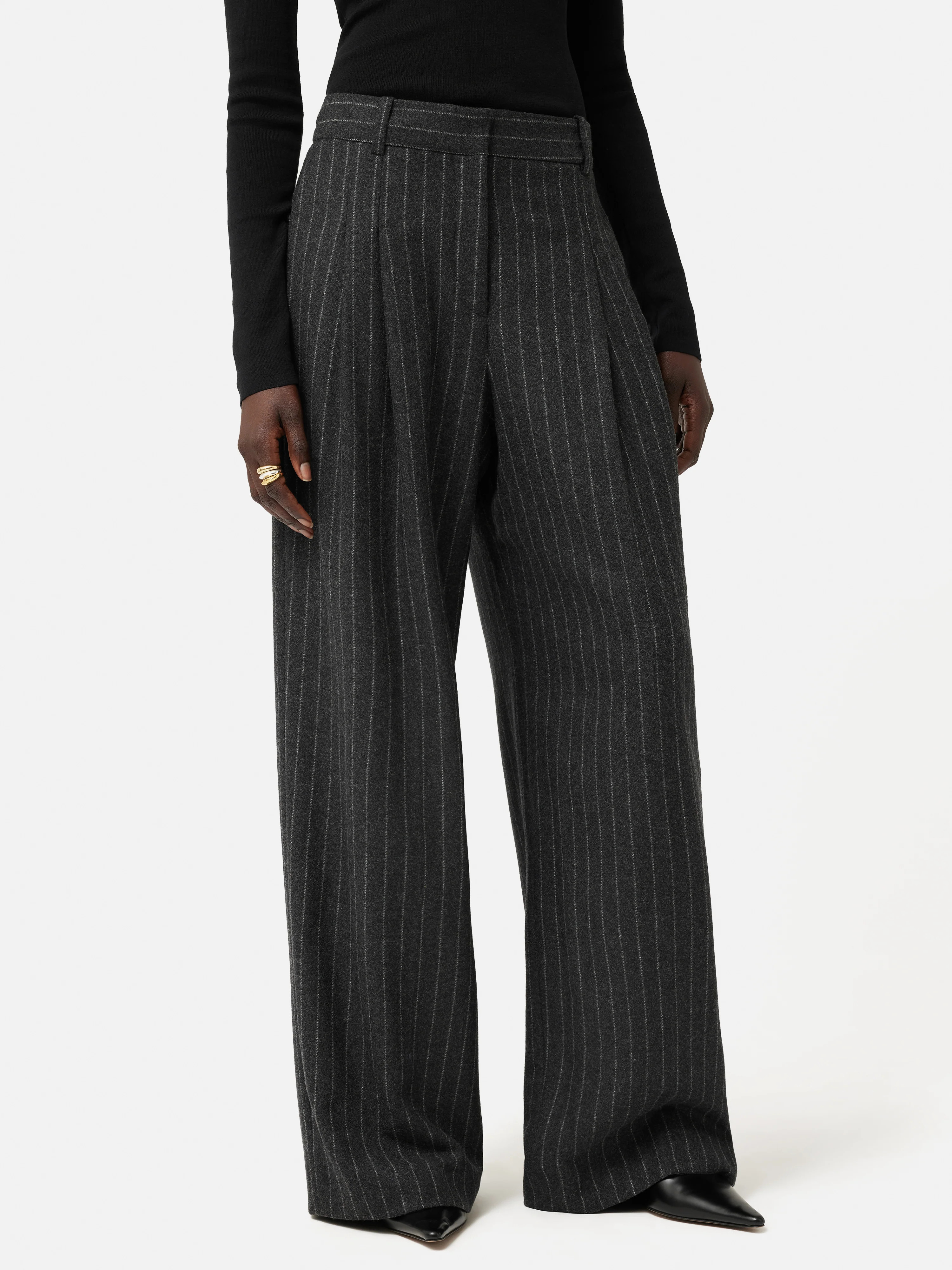 Italian Wool Kemp Pinstripe Trouser | Jigsaw (UK)