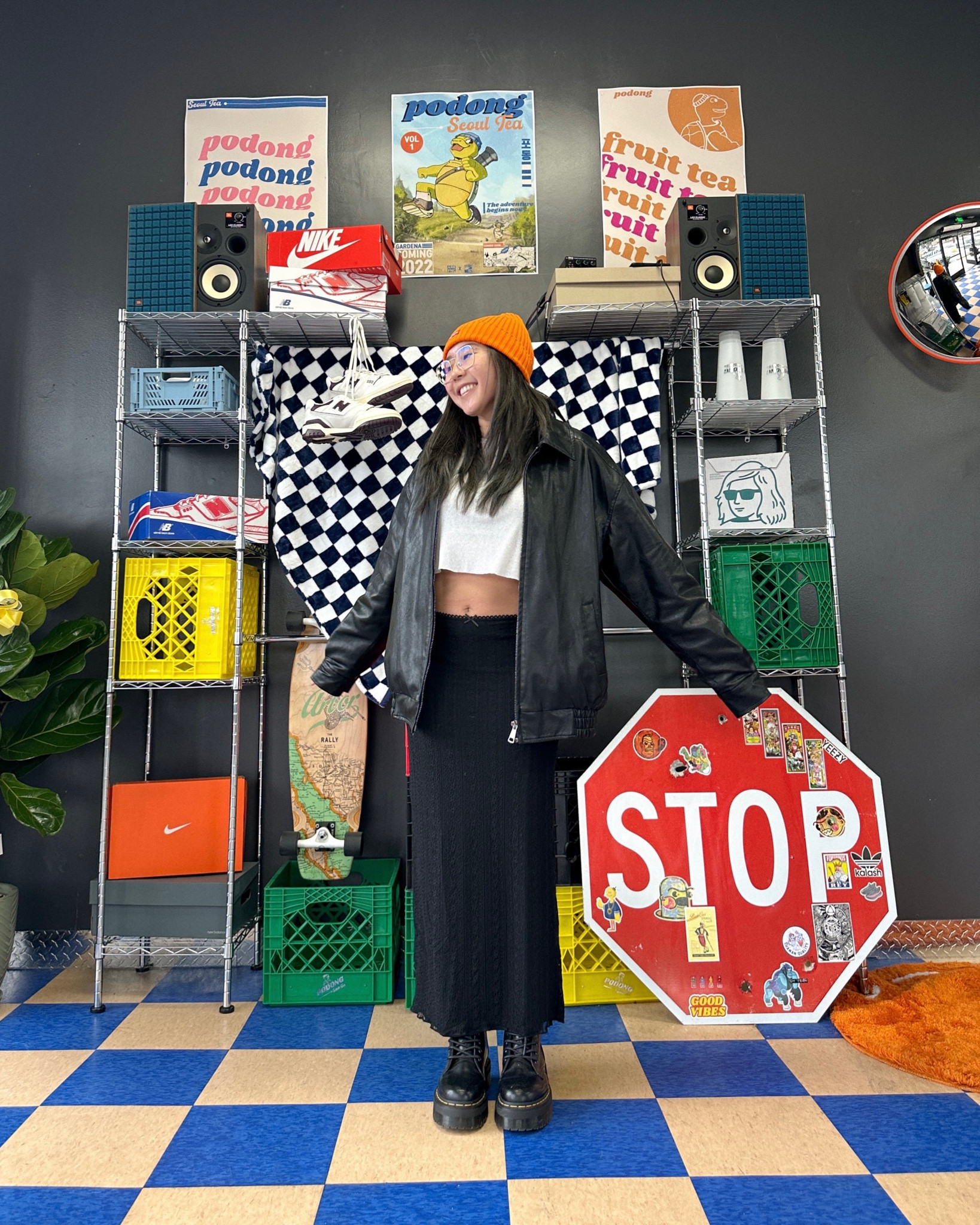 love adding pops of color to my outfits 🧡

jacket is the cavita jacket from motel rocks

leather jacket, bomber jacket, lace skirt, beanie, winter style

#LTKunder100 #LTKstyletip