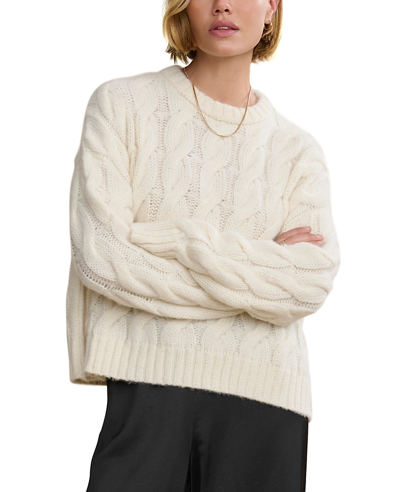 Jenni Kayne Serena Cable Knit Crewneck Sweater | Bloomingdale's (US)