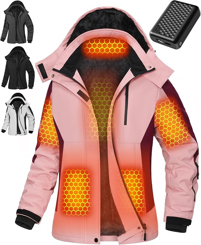 Wulcea Graphene Heated Jacket For Women 12V 18400mAh Fast Charge With Large Capacity | Amazon (US)