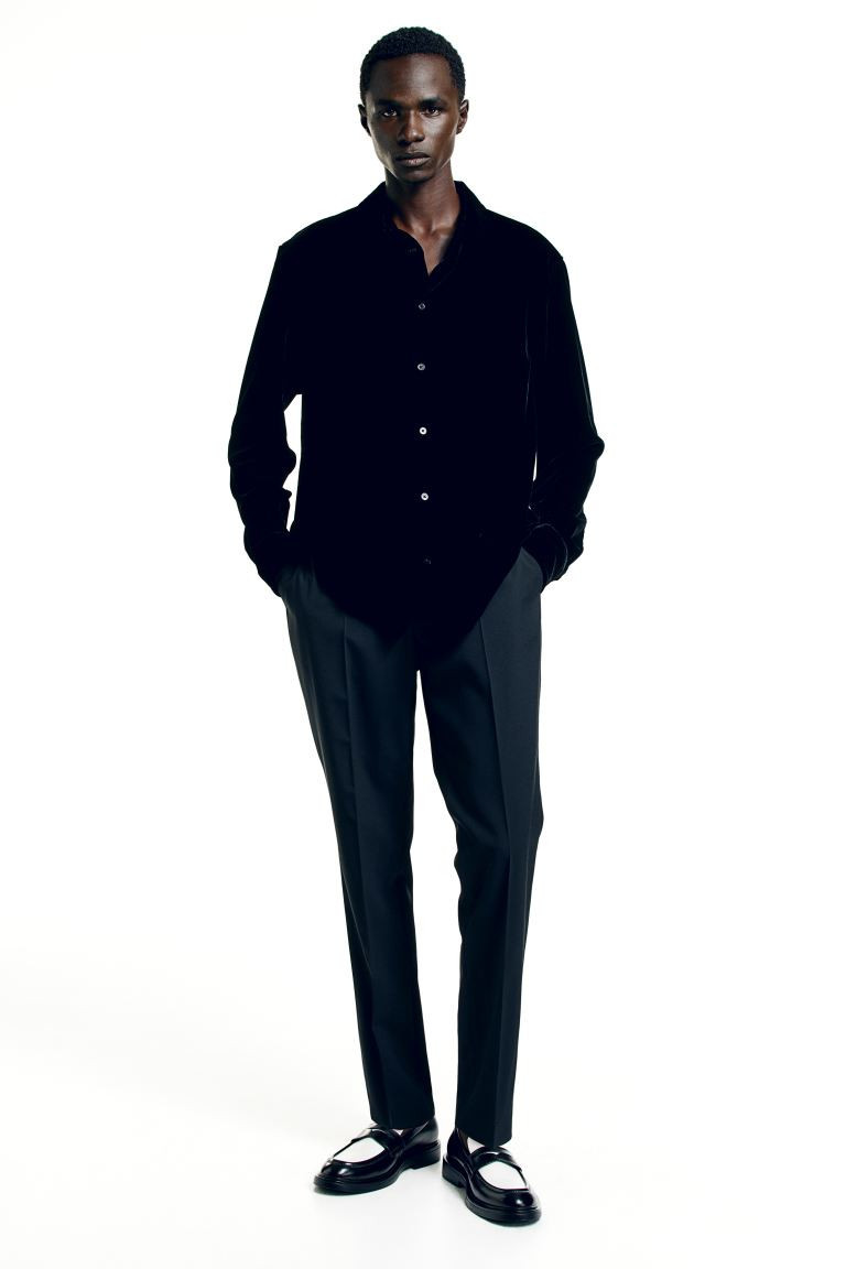 Regular Fit Velvet Shirt | H&M (US + CA)