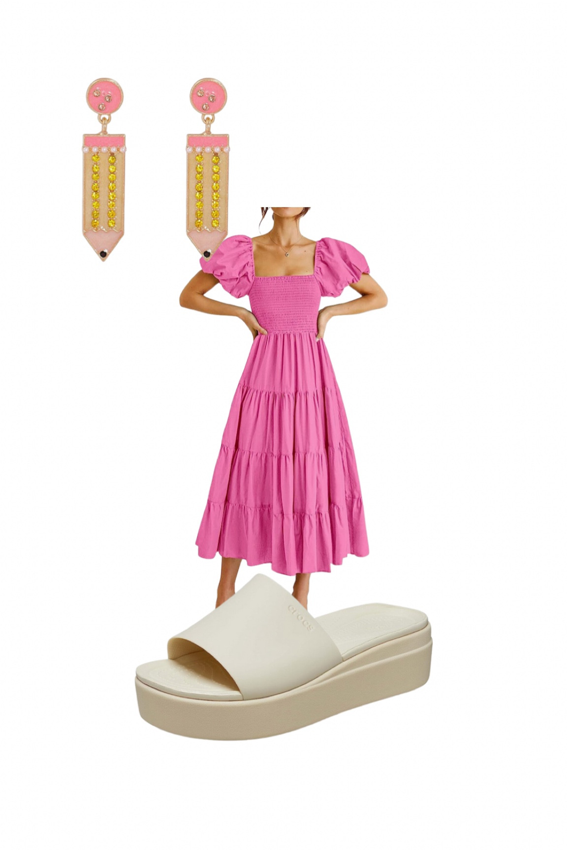 Teachers back to school outfit ootd
 midi dress | comfortable platform sandals | earrings

#LTKworkwear #LTKstyletip #LTKBacktoSchool