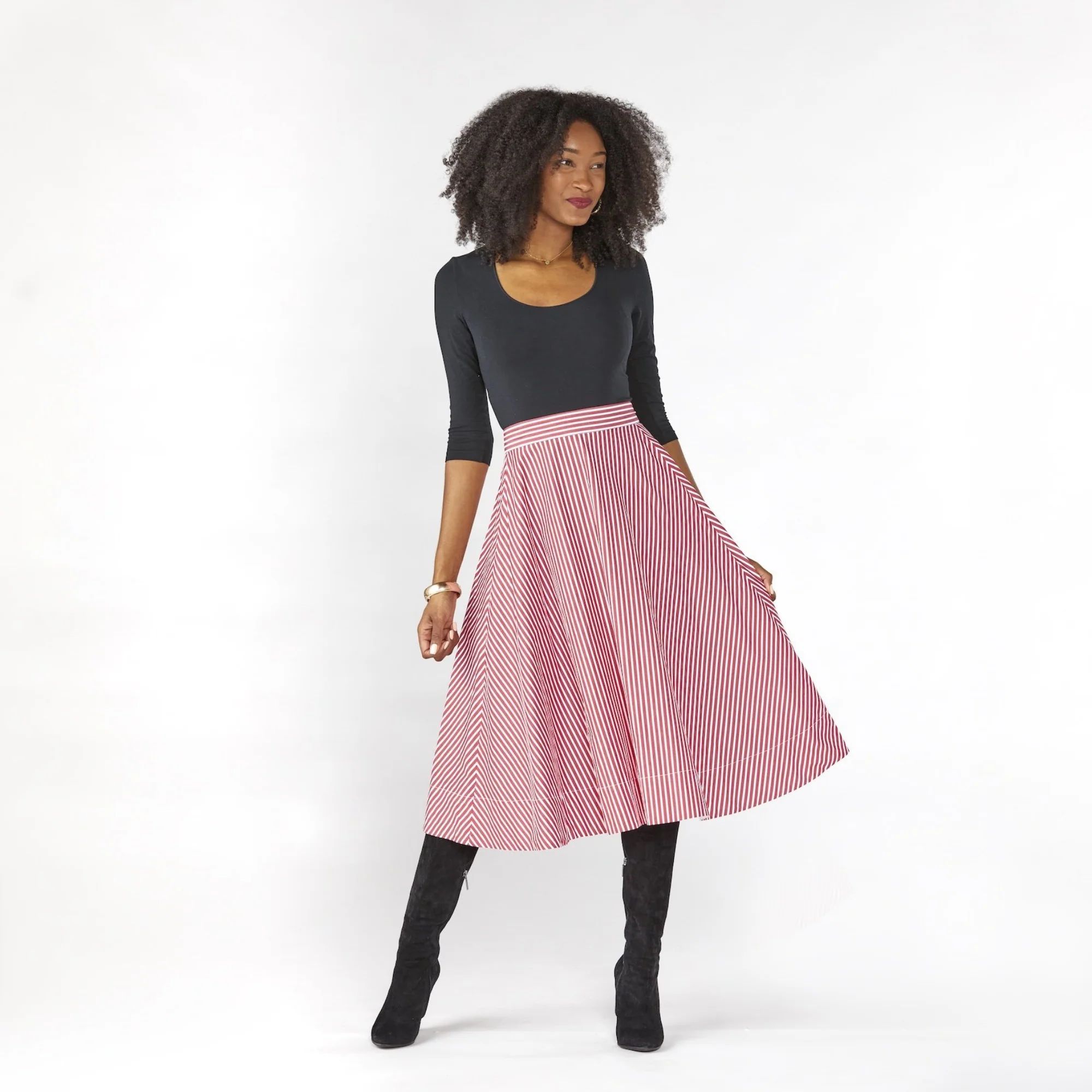The Ginger Skirt Red/White | Maxwell and Geraldine