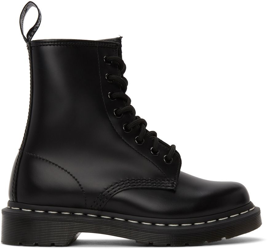 Black 1460 Contrast Stitch Boots | SSENSE