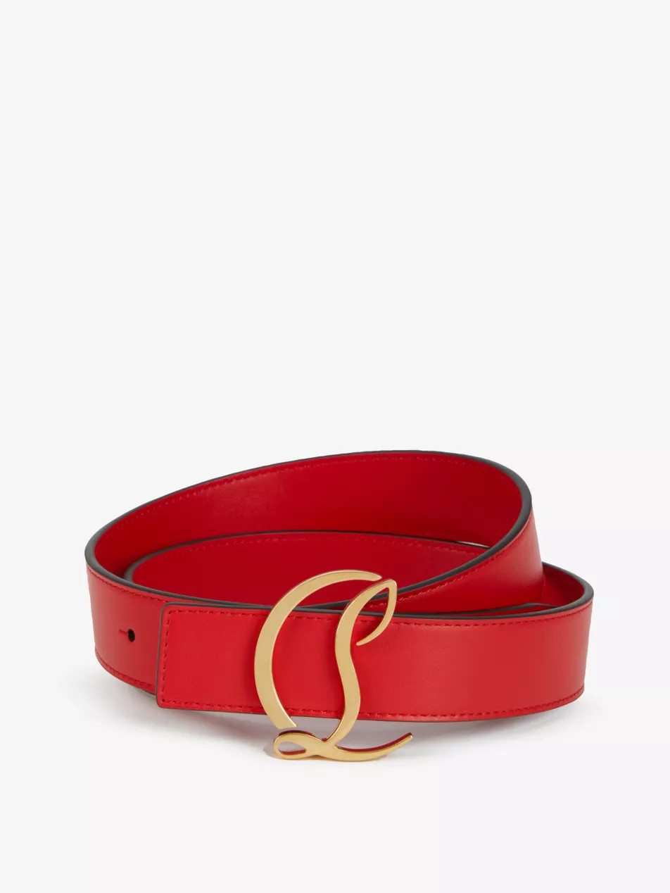 Logo-buckle leather belt | Selfridges