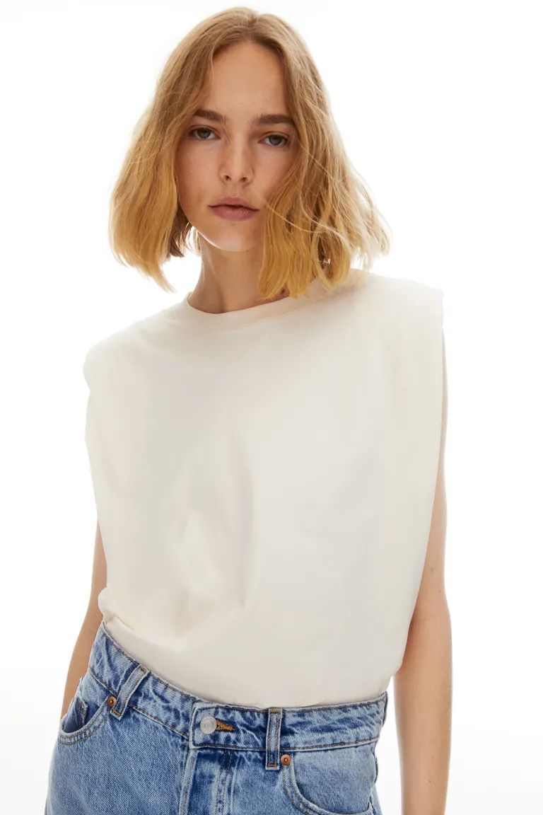Oversized shoulder-pad top | H&M (UK, MY, IN, SG, PH, TW, HK)
