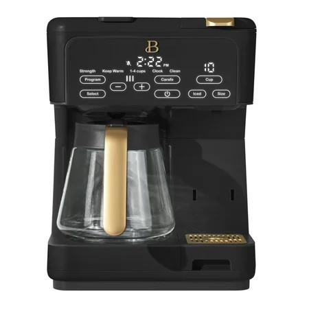 Beautiful Multi-Brew Coffee Maker, 12-Cup and Single-Serve Coffee Machine, Black Sesame by Drew Barrymore | Walmart (US)