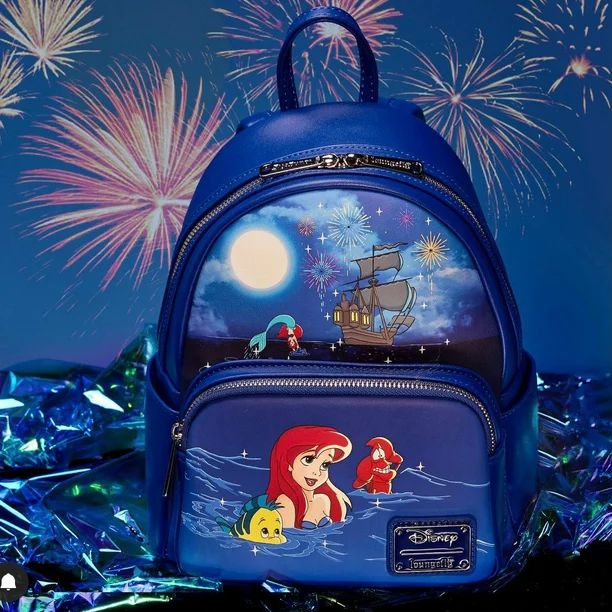 Loungefly Disney The Little Mermaid Ariel Fireworks Glow and Light Up Mini Backpack - Walmart.com | Walmart (US)