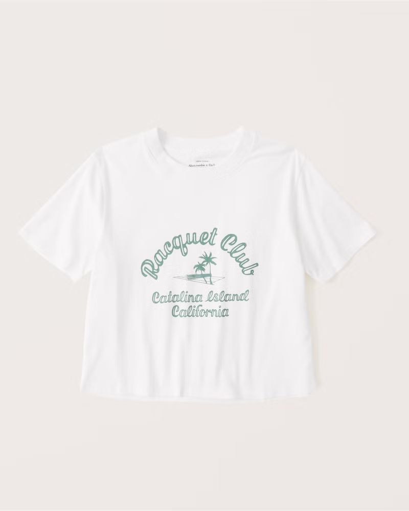 Women's Cropped Country Club Graphic Tee | Women's 30% Off Select Styles | Abercrombie.com | Abercrombie & Fitch (US)