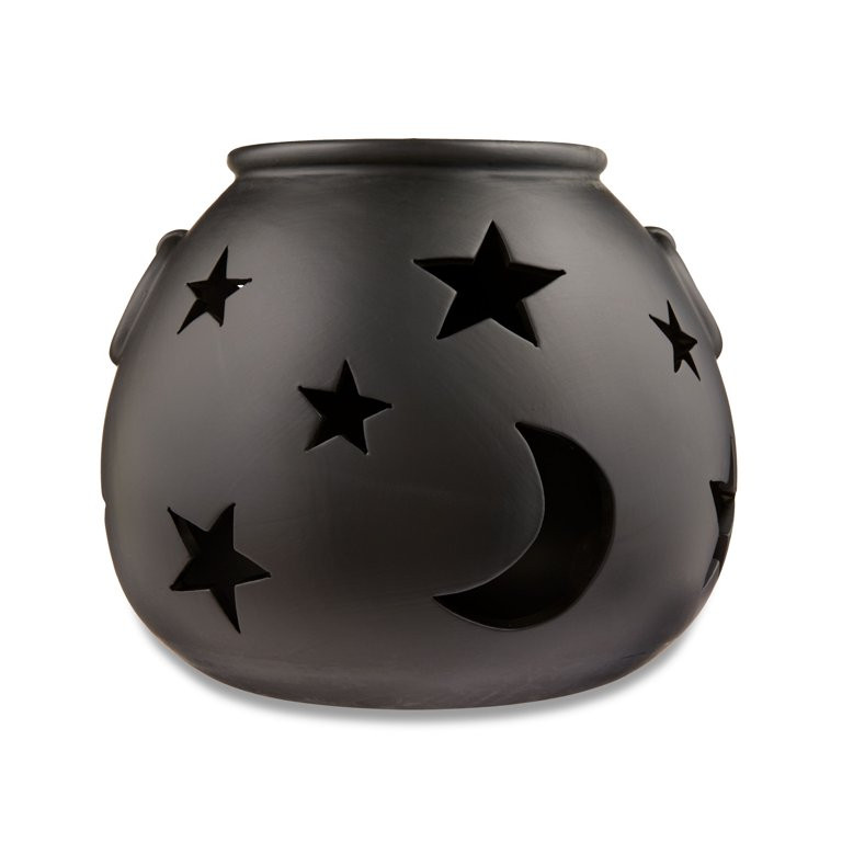 Halloween Black Clay Cauldron Outdoor Decoration, 10.3 in L x 10.3 in W x 8.5 in H, by Way To Cel... | Walmart (US)