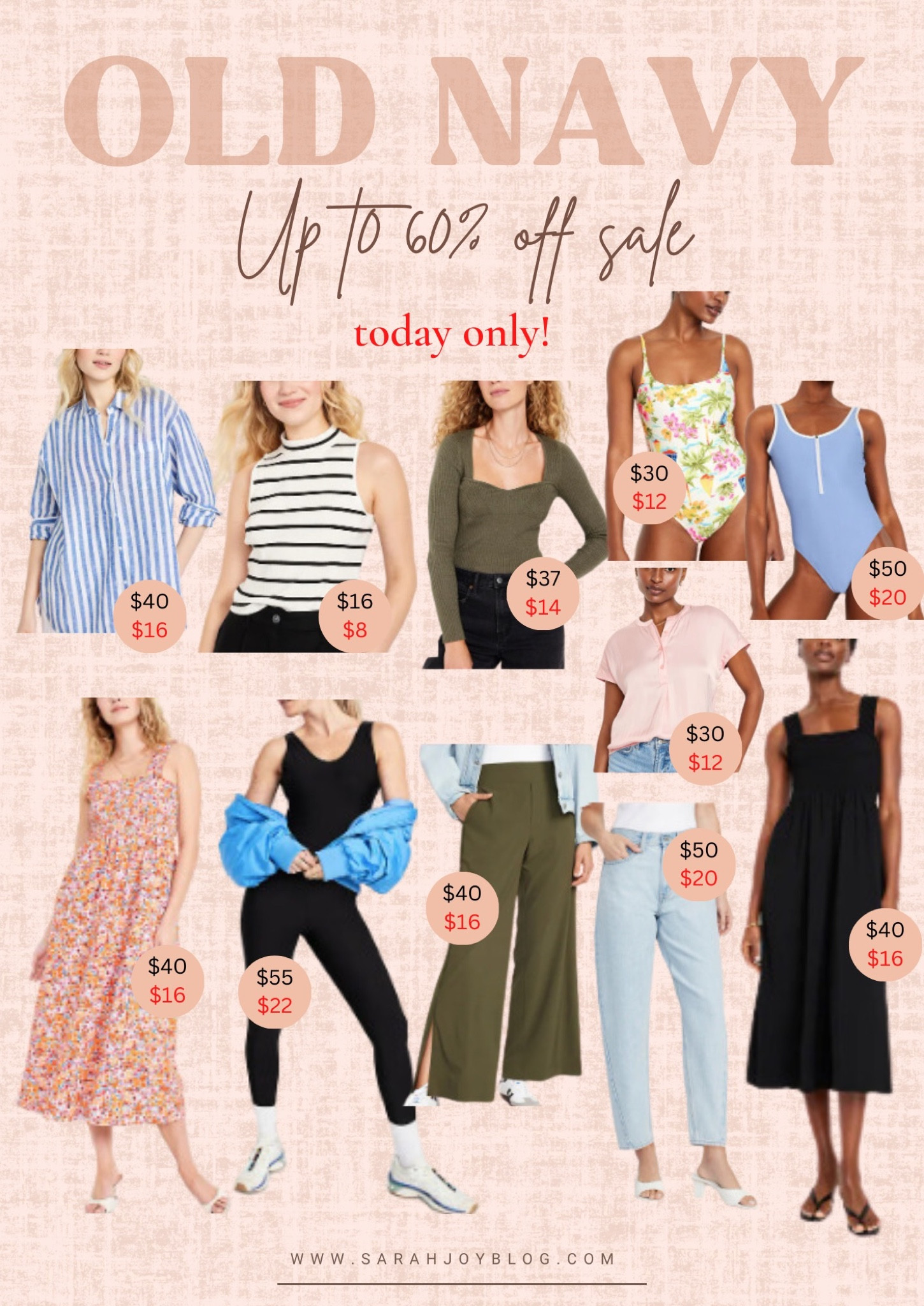 Old Navy up to 60% off spring sale today only! 
#oldnavy #sale #spring 

Follow @sarah.joy for more sale finds!! 

#LTKSpringSale #LTKSeasonal #LTKsalealert