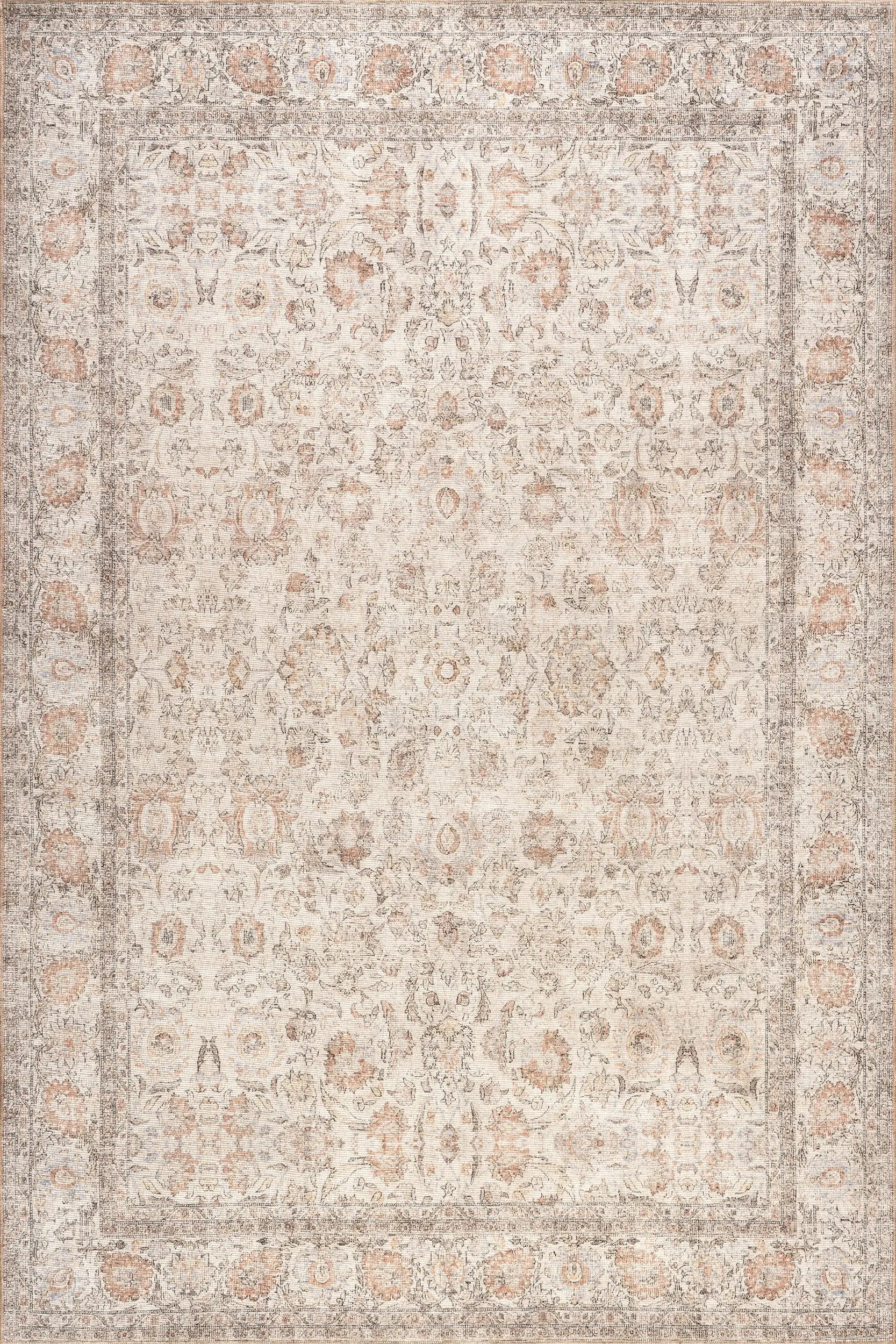Clinton Antiqued Jute-Blend Rug | Light Brown | Rugs USA
