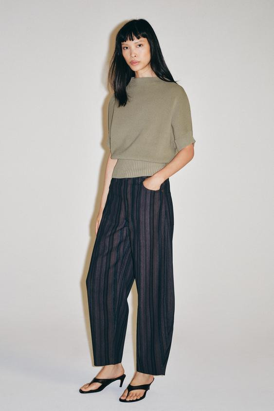 FITTED WAIST KNIT TOP | Zara UK