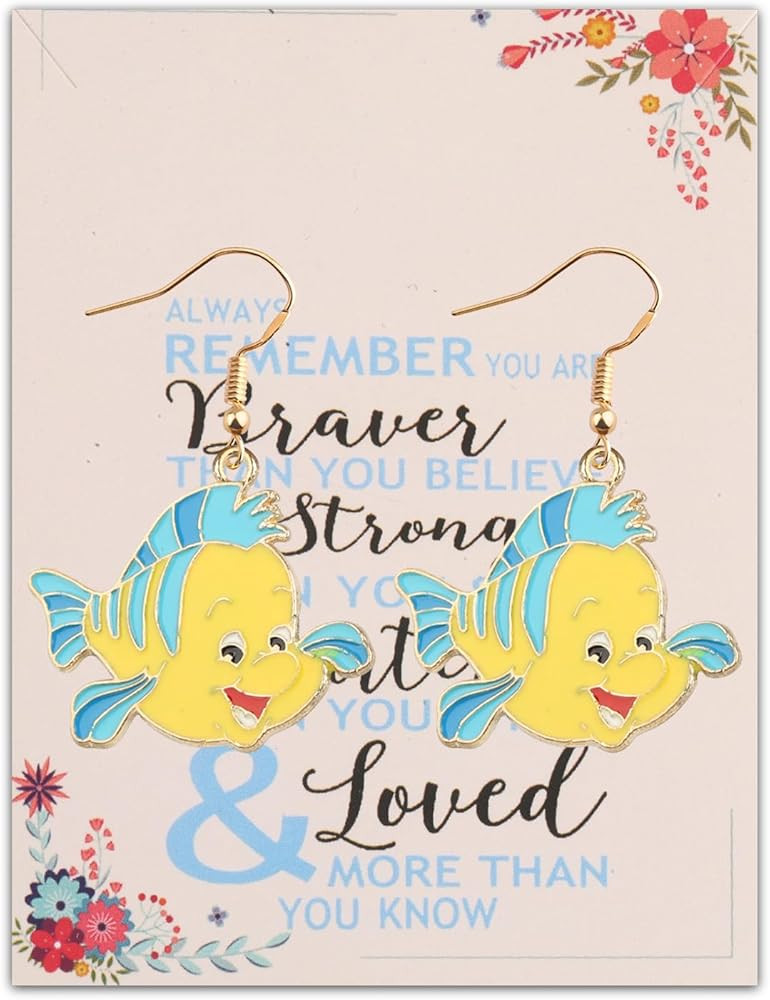 AKTAP Movie Inspired Fl-der Earrings: Hypoallergenic Metal Stud Earrings - Cartoon Fish Fans Gift... | Amazon (US)