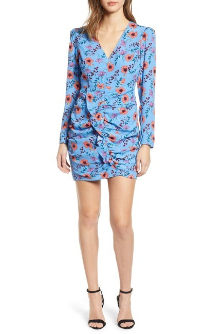 ASTR the LabelFloral Print Ruched Dress | Nordstrom Rack