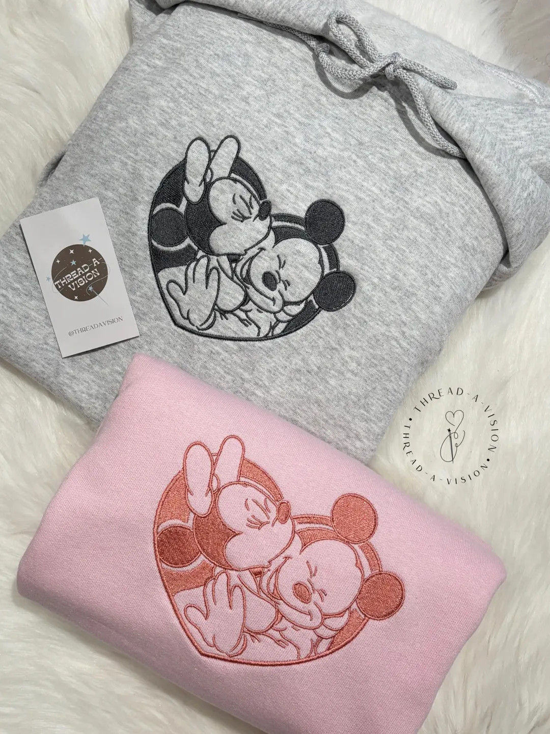 Couples Disneyland Matching Embroidered Sweatshirts, Park Sweater , Mickey Minnie Sweethearts Nig... | Etsy (US)