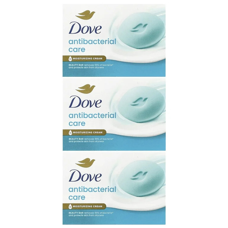 Dove Antibacterial Care, Beauty Bar Soap , 3 Bars, 3.17 oz (90 g) Each - Walmart.com | Walmart (US)