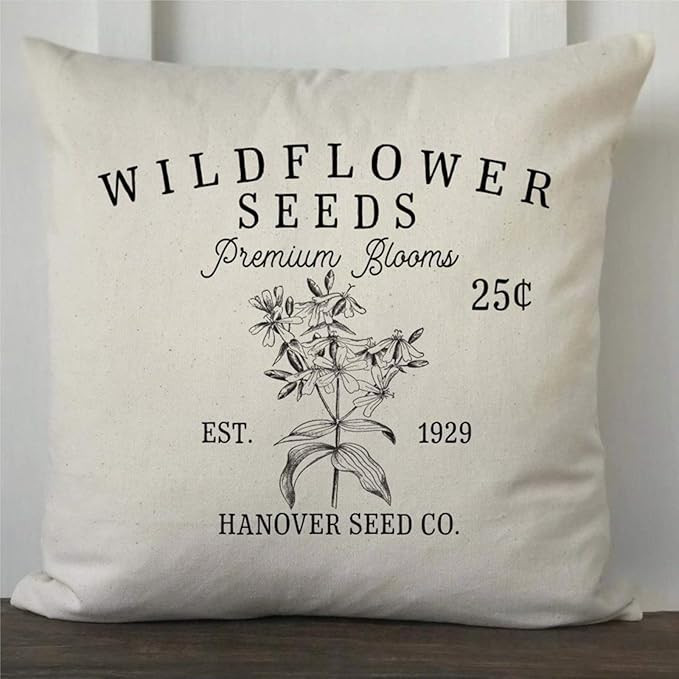 DONL9BAUER Easter Bunny Farmhouse Throw Pillow Covers Spring Pillowcase, Wildflower Seeds Decorat... | Amazon (US)