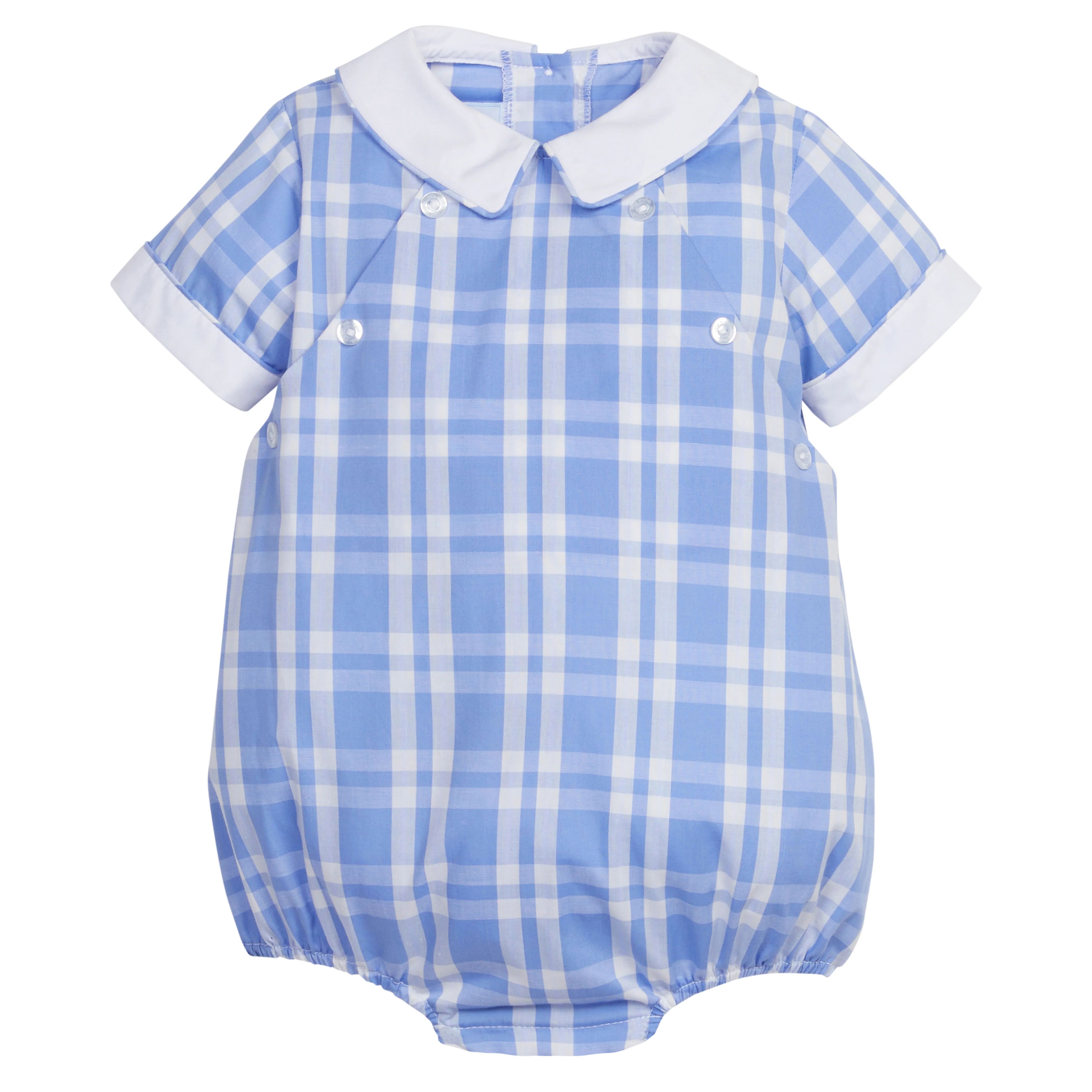 Walker Plaid Bubble - Classic Baby Boy Clothes | Little English