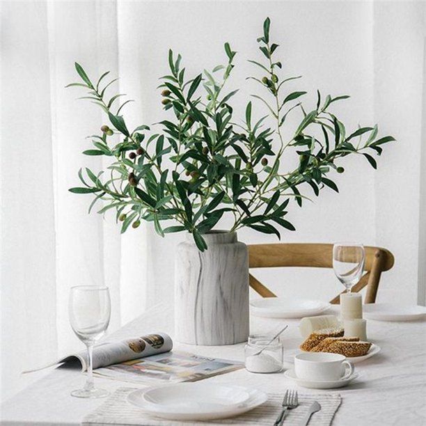 CDAR 1Pc Artificial Olive Branch with Fruits Fake Plant Home Decor Photography Props - Walmart.co... | Walmart (US)
