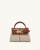 Elise Top Handle Bag - Brown Canvas | JW PEI US