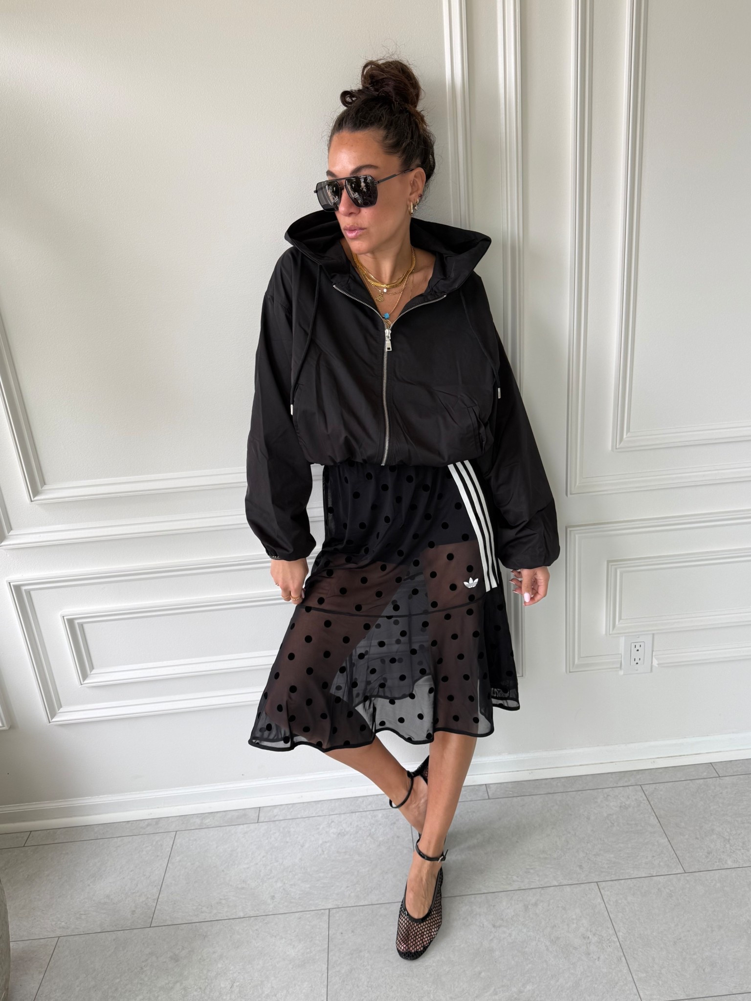 Lost in @adidas polka dots ❤️
Jacket: www.KizChi.com

#LTKSeasonal #LTKootd #LTKOver40