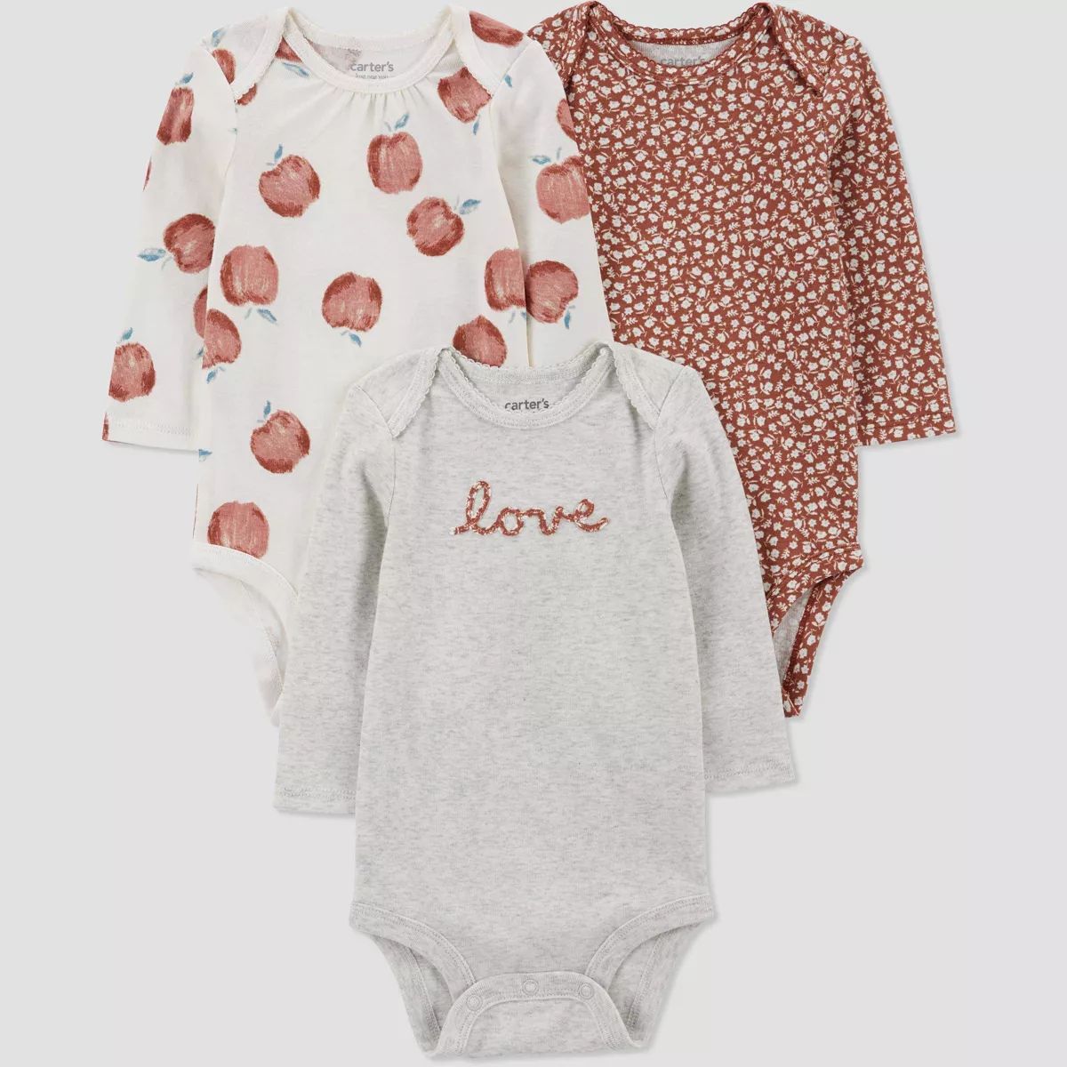 Carter's Just One You® Baby Girls' 3pk Long Sleeve Bodysuit | Target