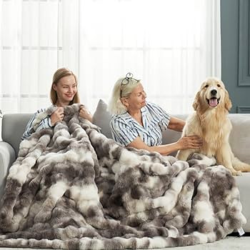 Cozy Bliss Faux Fur Throw Blanket for Couch, Fuzzy Soft Plush Thick Bubble Blanket for Sofa Bedro... | Amazon (US)