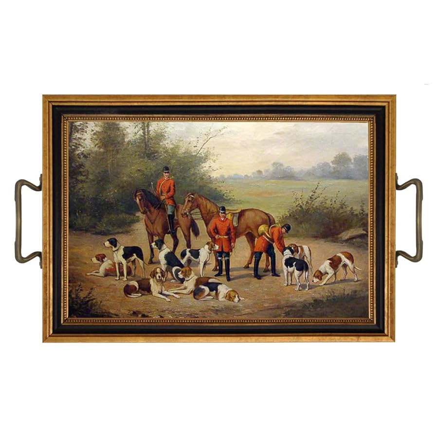 Ready for The Hunt Equestrian Decorative Tray English Country Fox Hunt Antique Style Decor | Amazon (US)