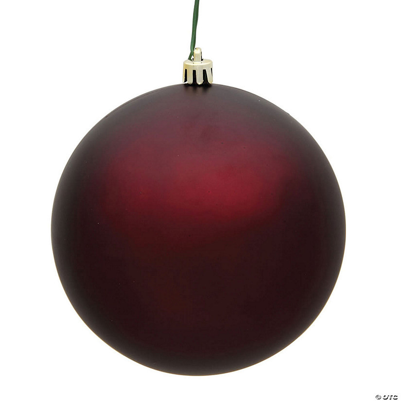 Vickerman Shatterproof 2.4" Burgundy Matte Ball Christmas Ornament, 24 per Bag | Oriental Trading Company
