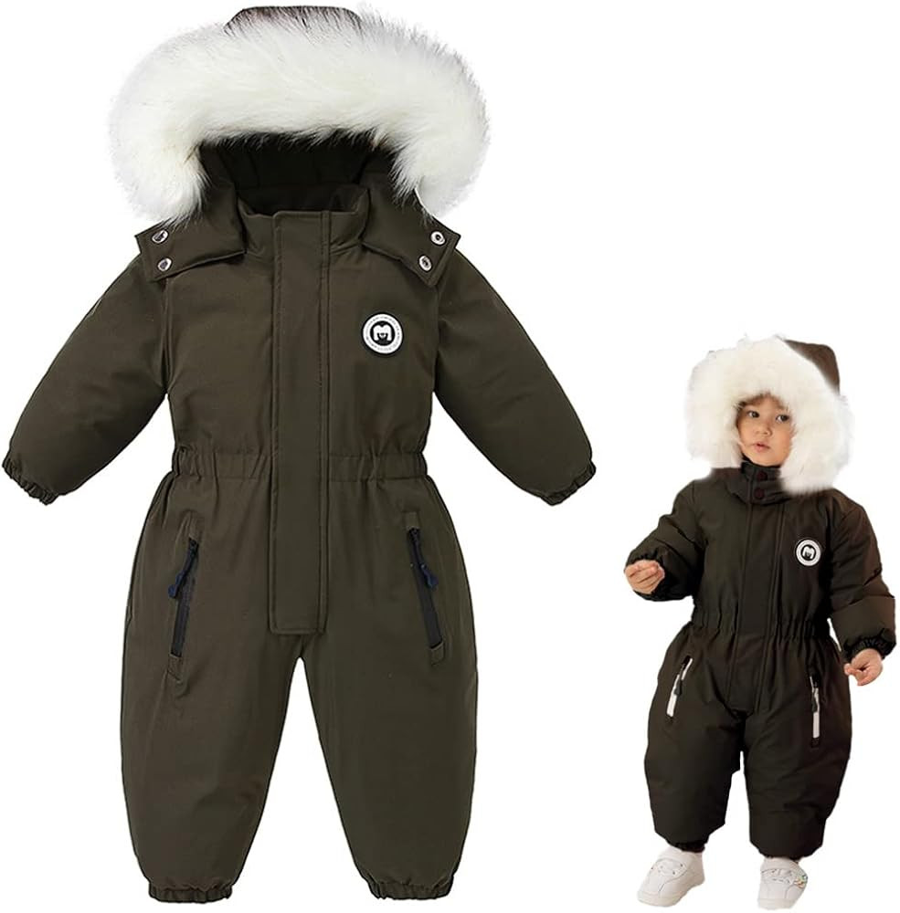 UVIPC Toddler One Piece Snowsuits Ski Suits Winter Waterproof Coats Jackets Jumpsuits for Kids Bo... | Amazon (US)
