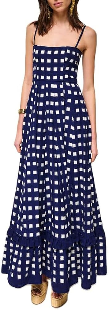 Women Graphic Maxi Cami Dress Spaghetti Strap Floral Boho Long Dress Flowy Summer Holiday Beach D... | Amazon (US)