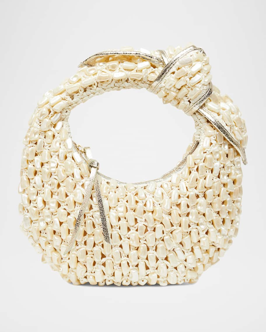 POOLSIDE The Josie Pearly Knot Top-Handle Bag | Neiman Marcus