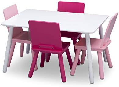 Delta Children Kids Table and Chair Set (4 Chairs Included) - Ideal for Arts & Crafts, Snack Time... | Amazon (US)