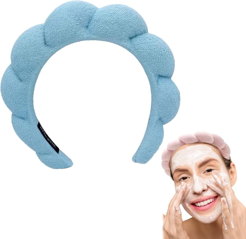 Bubble Headband for Washing Face, Spa Headband for Women, Makeup Headband, Puffy Headband for Was... | Amazon (US)