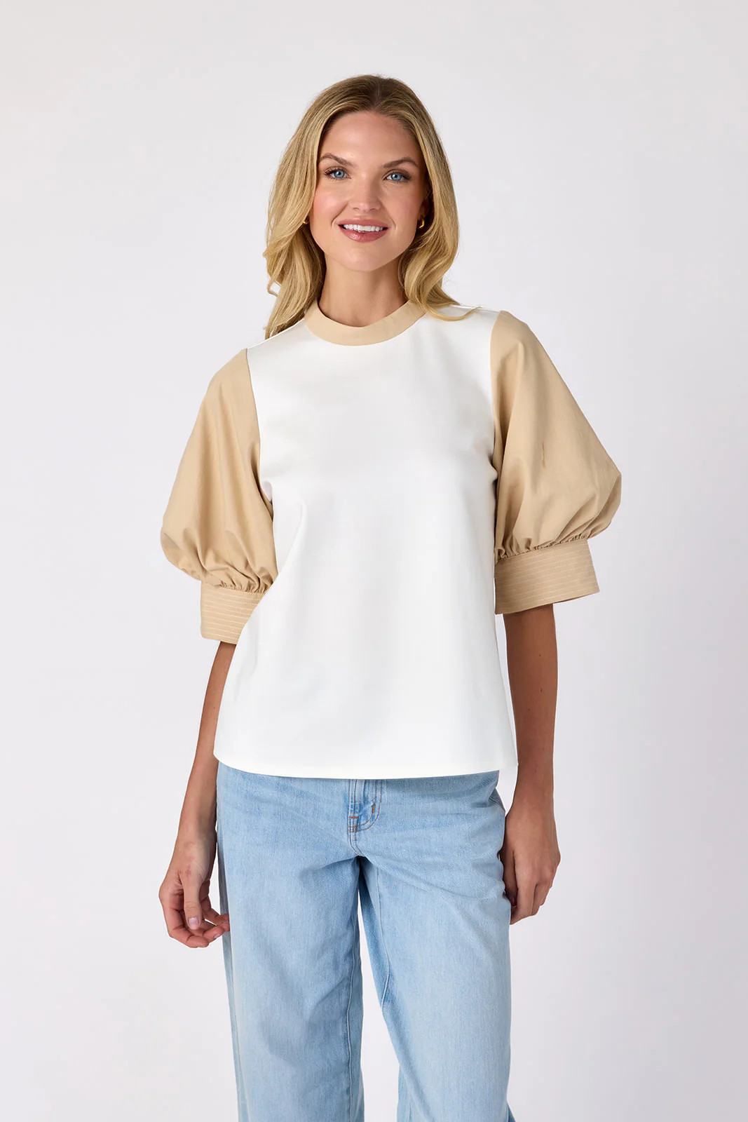 Jonesy Top in Magnolia / Ecru | CROSBY by Mollie Burch | CROSBY by Mollie Burch