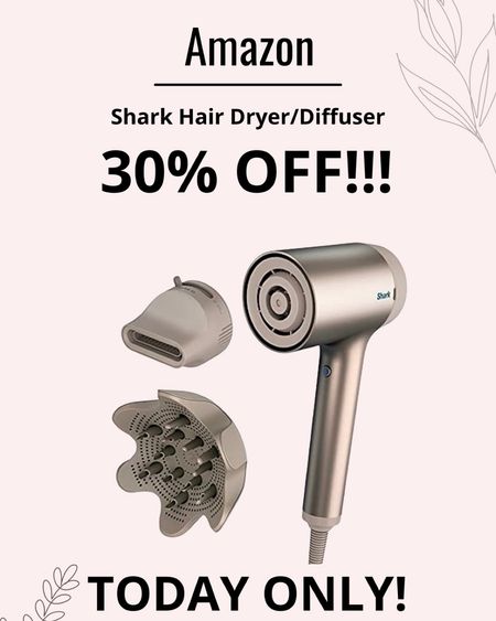 30% off Shark hair dryer/diffuser, curly hair must have tools, Amazon sale, travel accessories 

#LTKbeauty #LTKGiftGuide #LTKsalealert