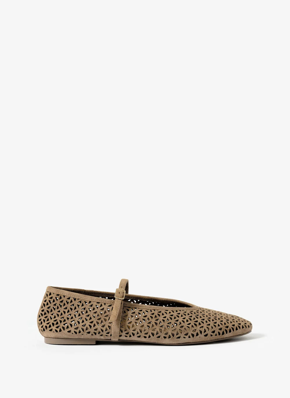 Tabi Tan Suede Ballet Flats | Mint Velvet