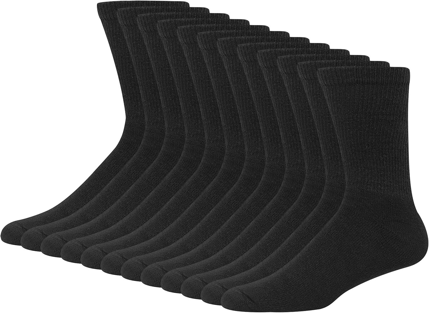 Hanes Men's Double Tough Crew Socks, 12-Pair Pack | Amazon (US)