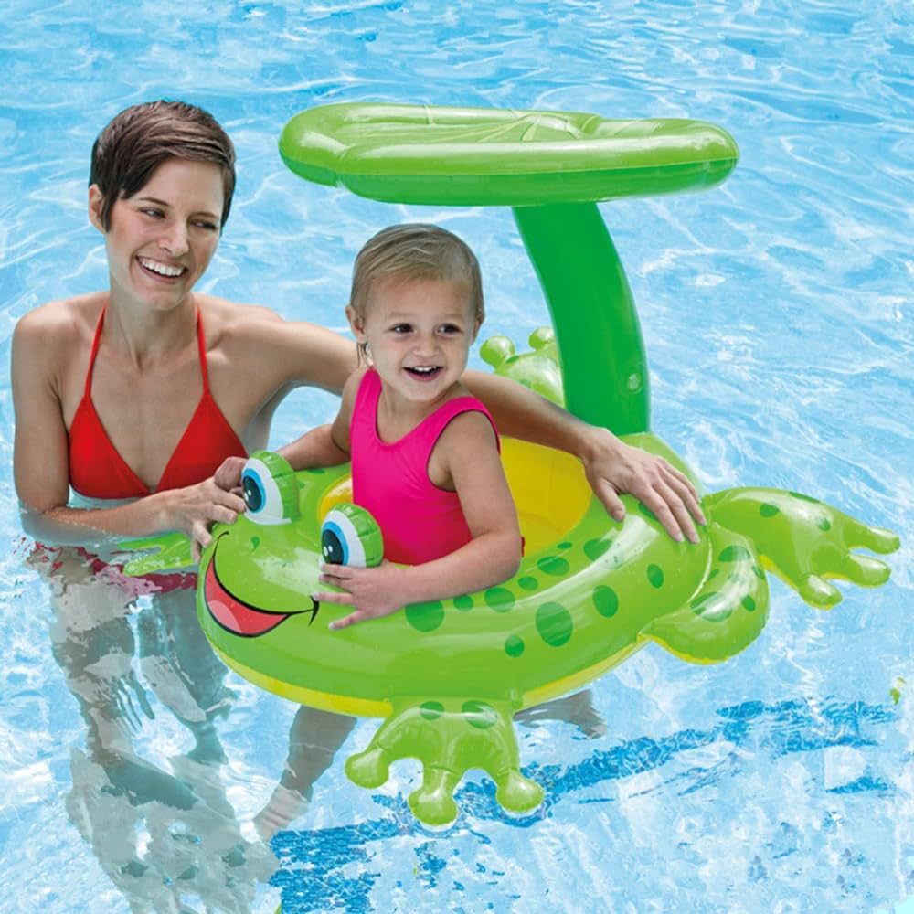 HBSGS Baby Pool Float with Canopy and UPF Sun Protection, Baby Swimming Float for Baby 3-36 Month... | Amazon (US)