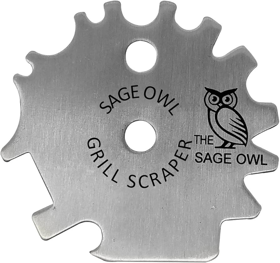 Sage Owl Grill Scraper for Outdoor Grill - Bristle-Free Grill Cleaner Alternative to Grill Brushe... | Amazon (US)