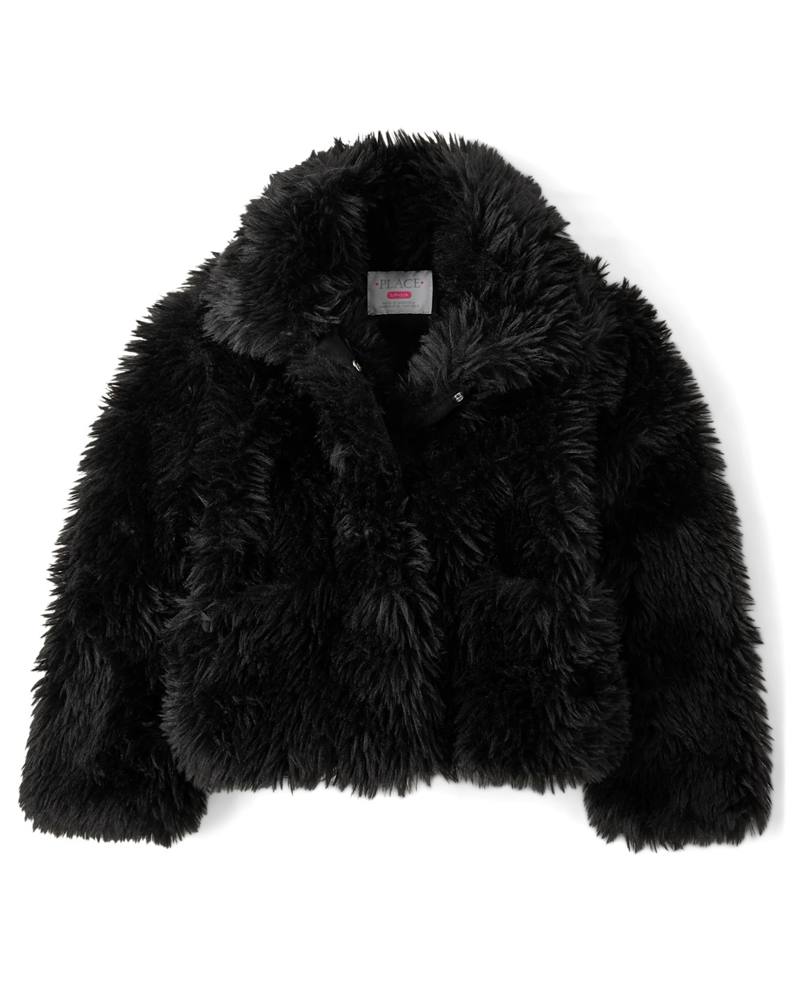 Girls Faux Fur Coat - black | The Children's Place